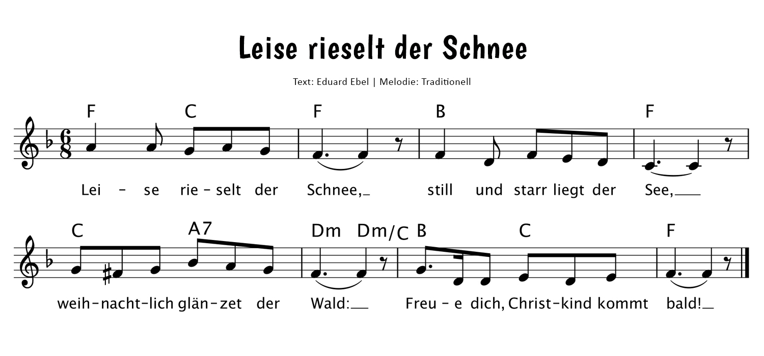 Leise rieselt der Schnee Noten