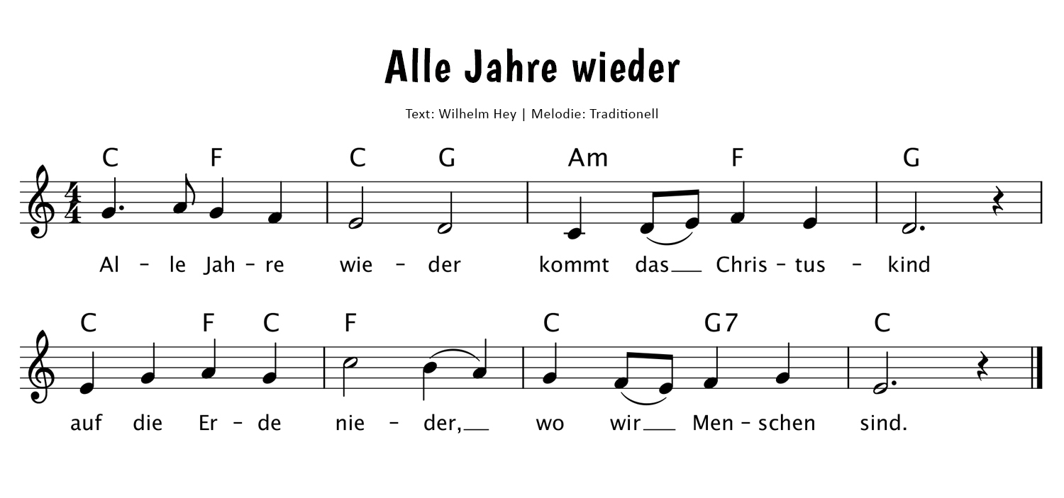 Alle Jahre wieder Noten