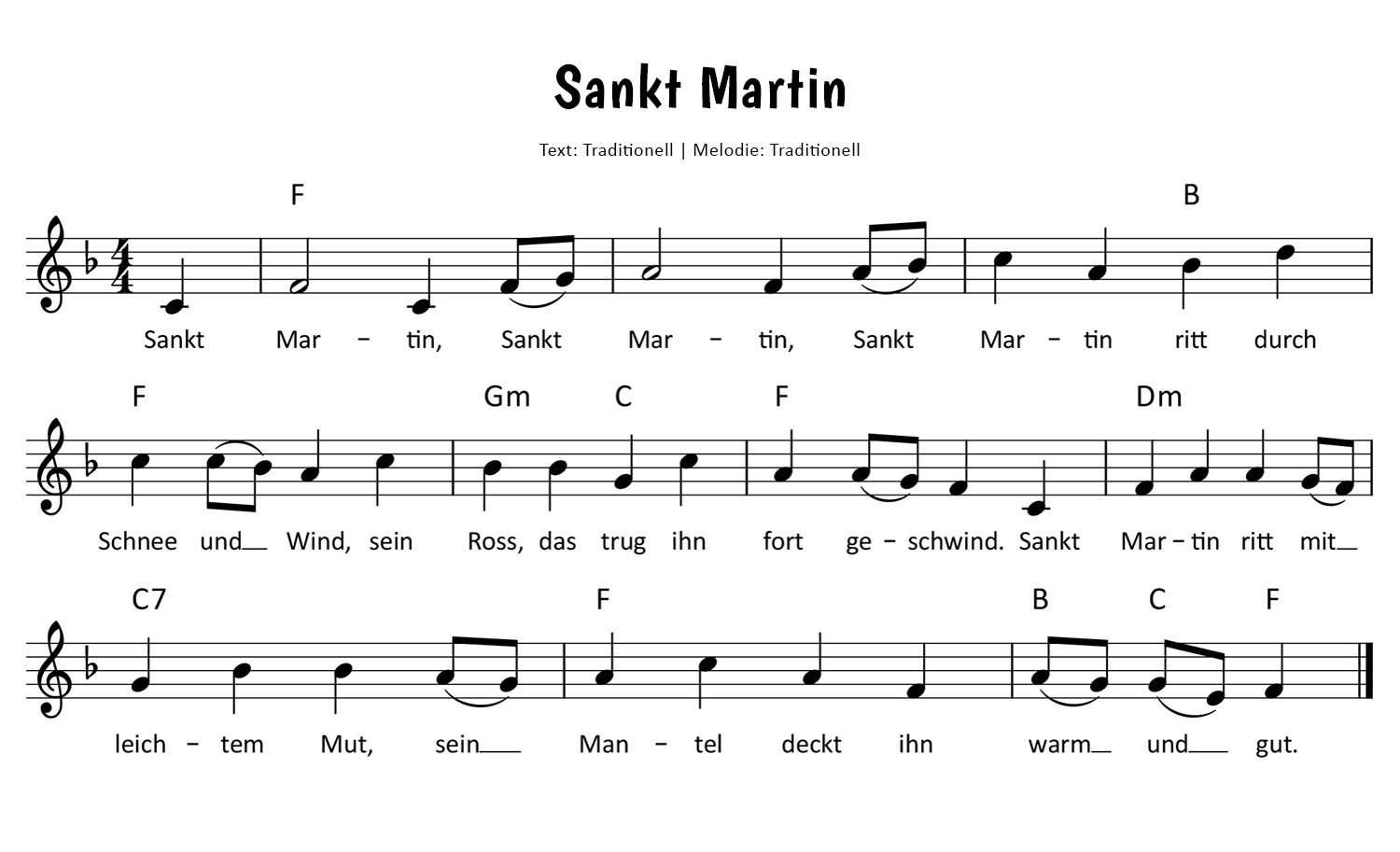 Sankt Martin Noten