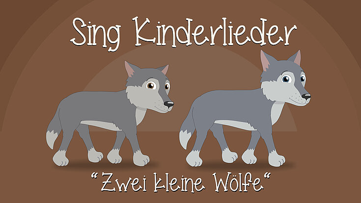 Zwei kleine Wölfe