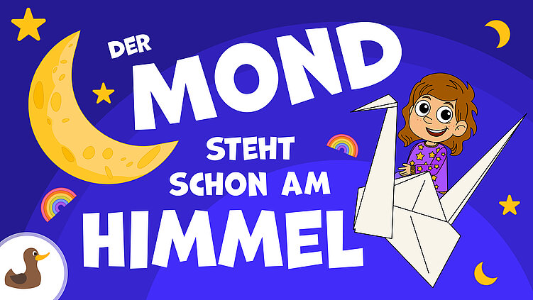 Der Mond steht schon am Himmel